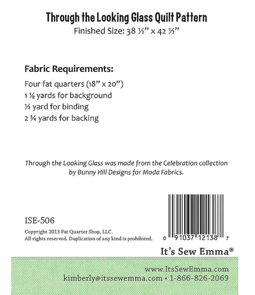 It’s so Emma Through The Looking Glass Quilt pattern - fat quarter pattern - little P quilt pattern