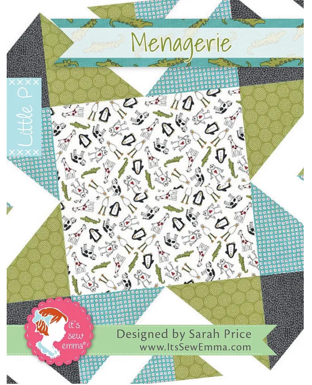 It’s so Emma Menagerie Quilt pattern - fat quarter pattern - little P quilt pattern