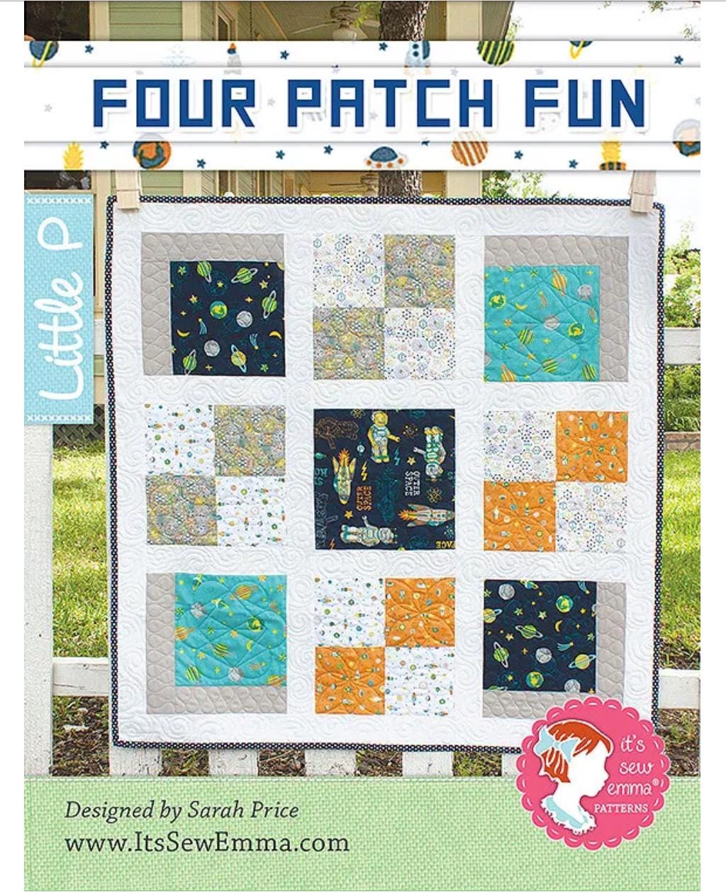 It’s so Emma Four Patch Fun Quilt pattern - fat quarter pattern - little P quilt pattern