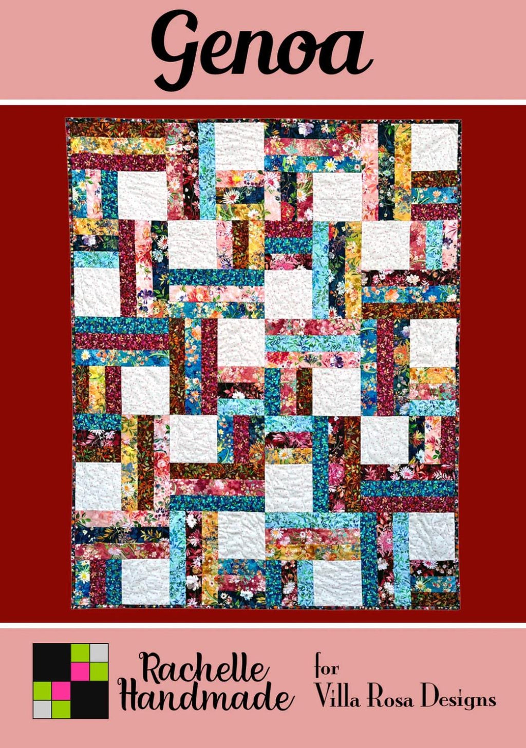 Villa Rosa Designs Genoa quilt pattern - fat quarter quilt pattern - villa rosa pattern
