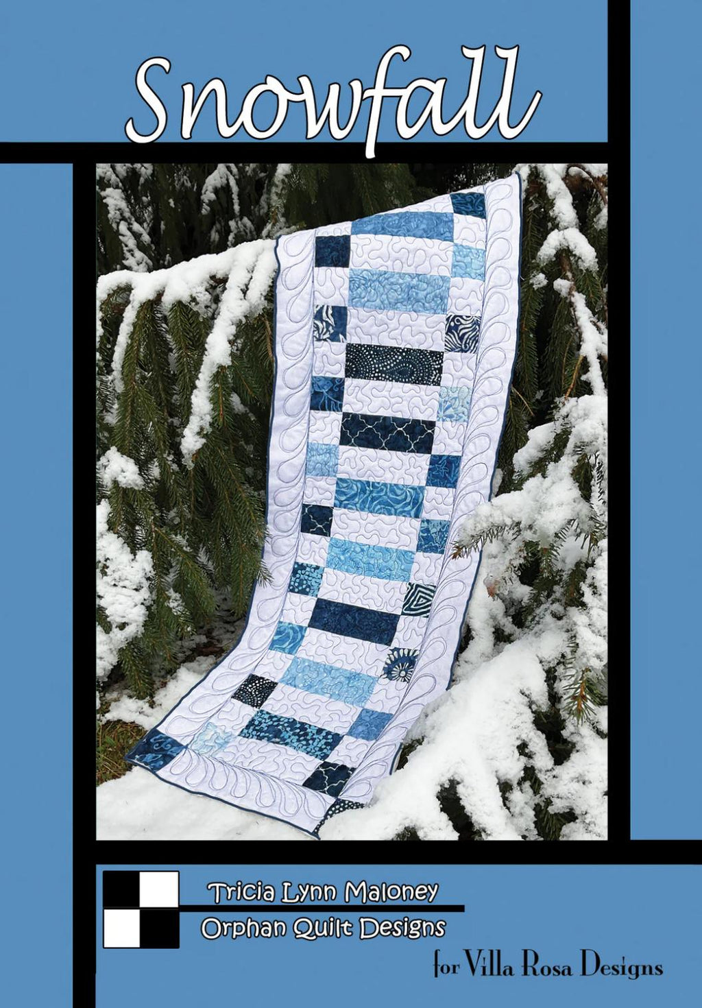 Villa Rosa Designs Snowfall pattern - 5” quilt pattern - villa rosa - charm pack pattern - tablerunner pattern