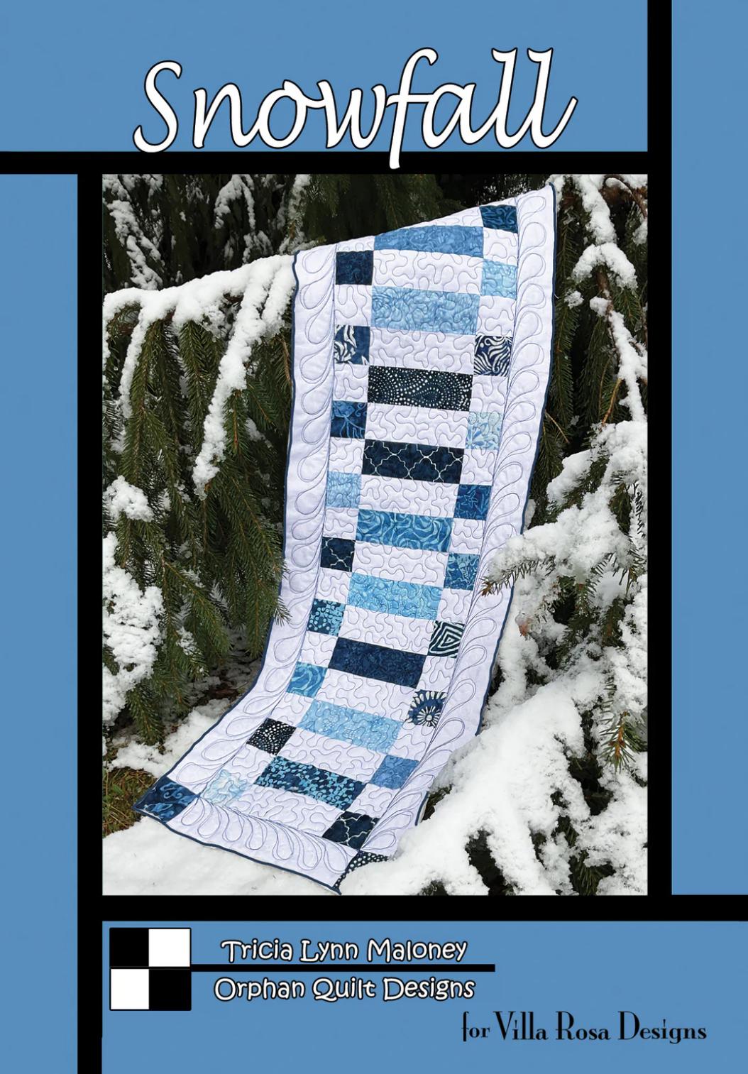 Villa Rosa Designs Snowfall pattern - 5” quilt pattern - villa rosa - charm pack pattern - tablerunner pattern