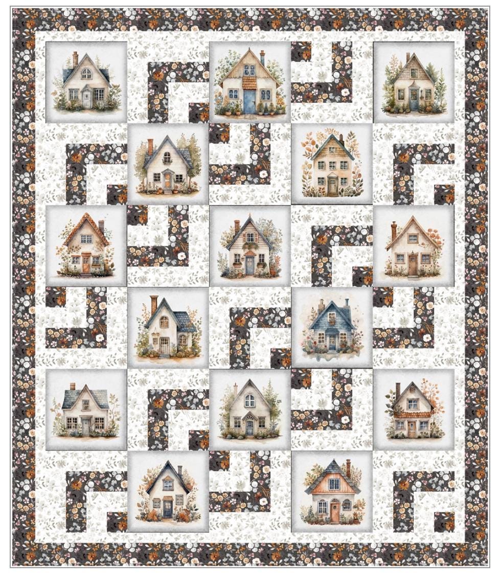 Fabric Cafe Gatsby 3-Yard Quilt Pattern | Perfect for 8-inch Panels - Quilt Pattern - Fabric Cafe Pattern - panel quilt pattern