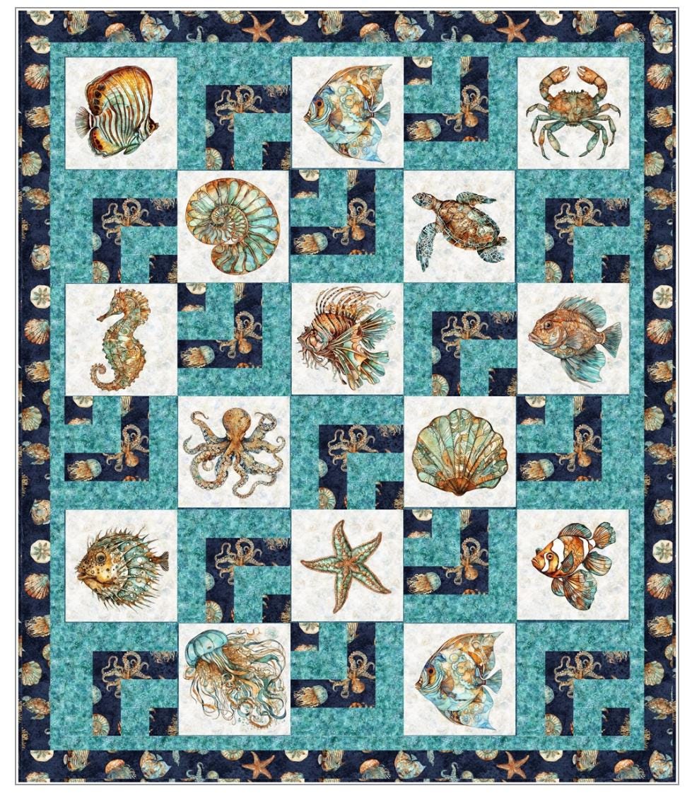Fabric Cafe Gatsby 3-Yard Quilt Pattern | Perfect for 8-inch Panels - Quilt Pattern - Fabric Cafe Pattern - panel quilt pattern