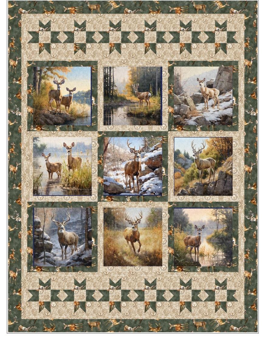 Fabric Cafe Marquee 3-Yard Quilt Pattern | Perfect for 10-inch Panels - Quilt Pattern - Fabric Cafe Pattern - Panel Quilt Pattern