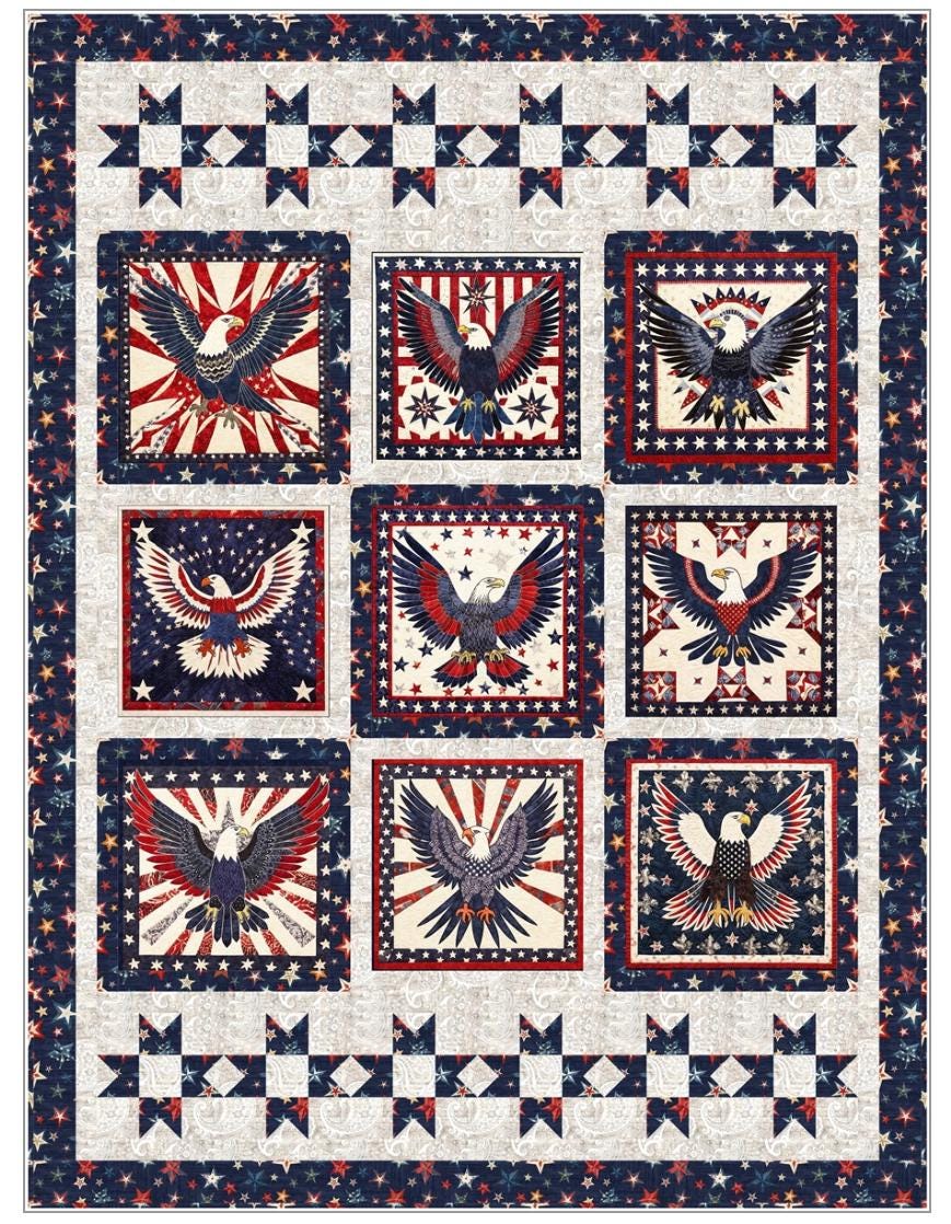 Fabric Cafe Marquee 3-Yard Quilt Pattern | Perfect for 10-inch Panels - Quilt Pattern - Fabric Cafe Pattern - Panel Quilt Pattern
