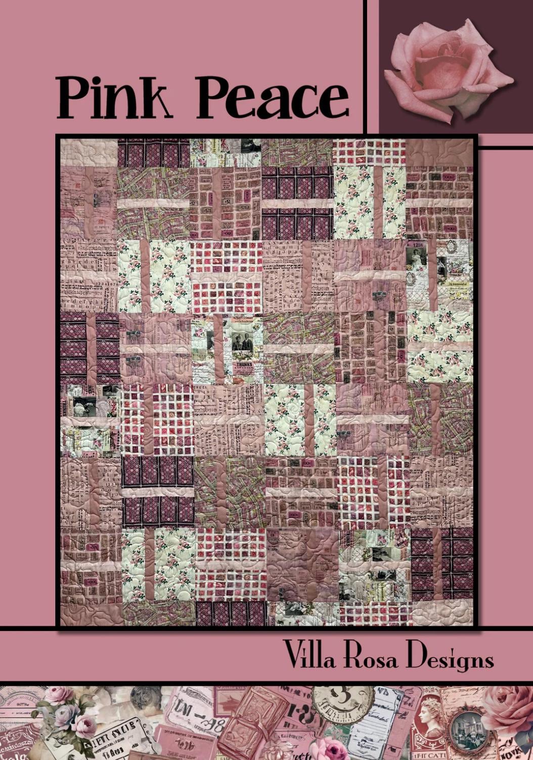 Villa Rosa Designs Pink Peace pattern - fat quarter quilt pattern - villa rosa