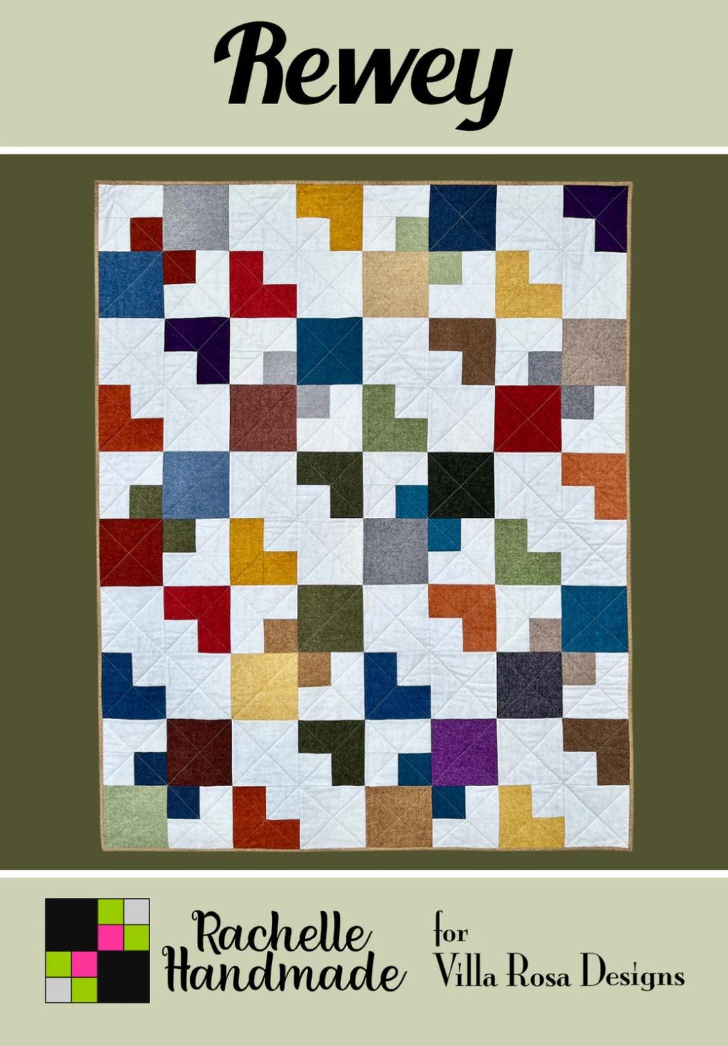 Villa Rosa Designs Rewey pattern - 5” quilt pattern - villa rosa - charm pack pattern -fat eighths pattern