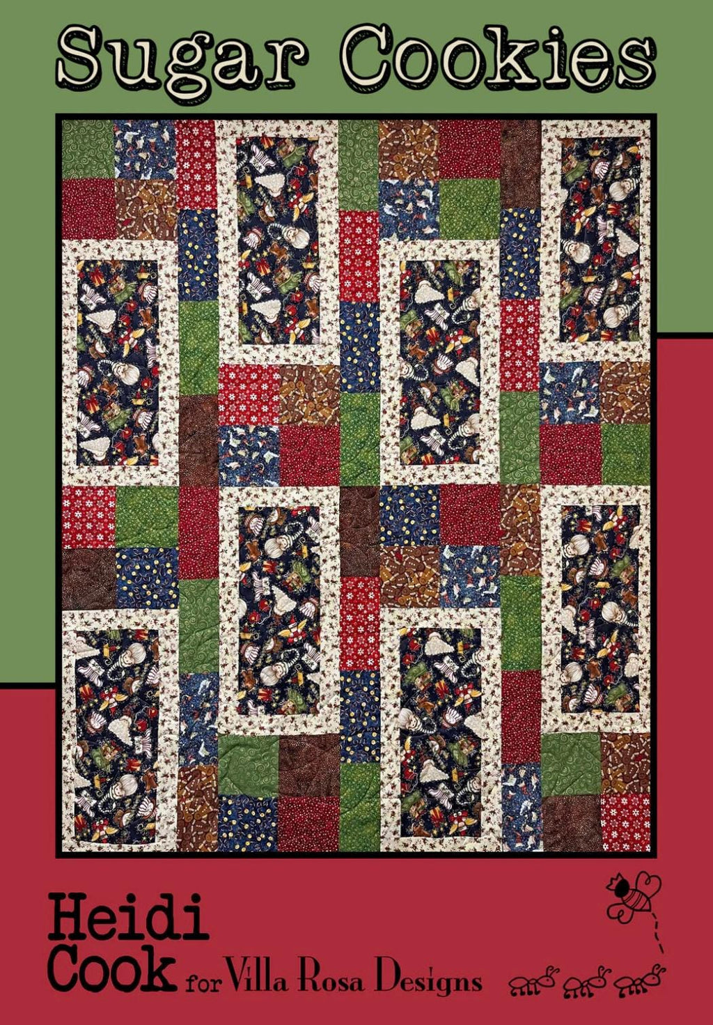 Villa Rosa Designs Sugar Cookies pattern - fat quarter quilt pattern - villa rosa - fat sixths pattern