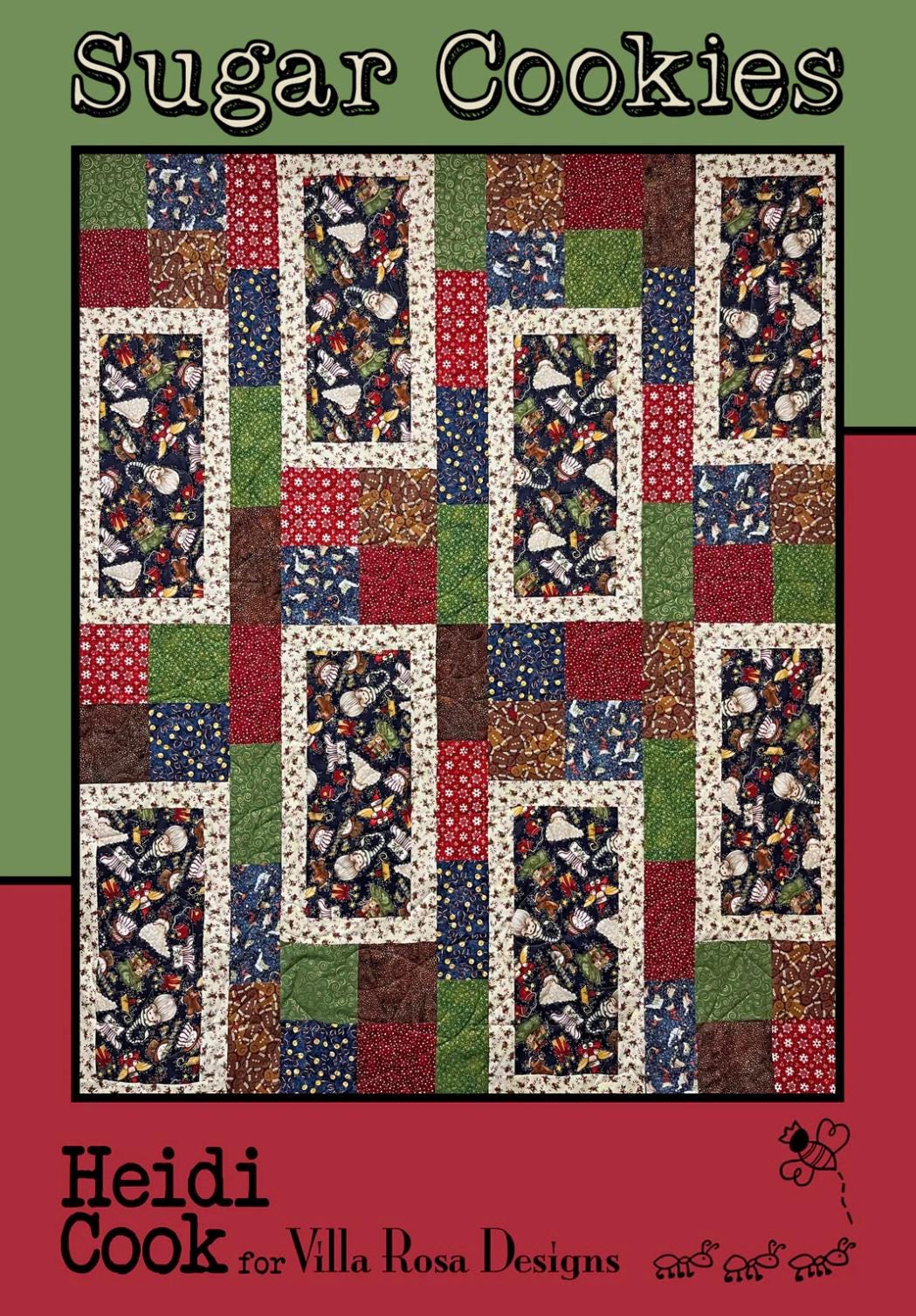 Villa Rosa Designs Sugar Cookies pattern - fat quarter quilt pattern - villa rosa - fat sixths pattern