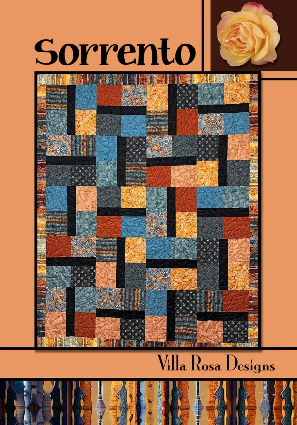 Villa Rosa Designs Sorrento pattern - fat quarter quilt pattern - villa rosa - beginner quilt pattern