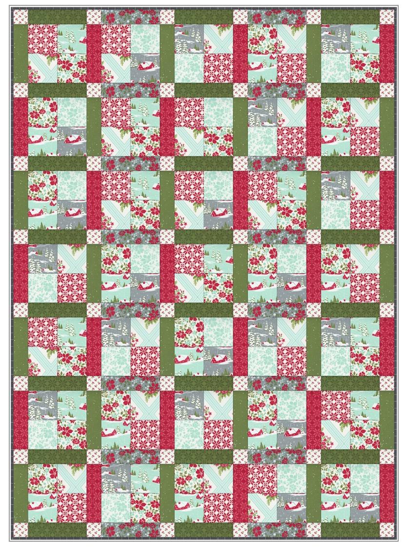 Fabric Cafe Fat Quarter 4 Patch Quilt Pattern - Quilt Pattern - Fabric Cafe Pattern
