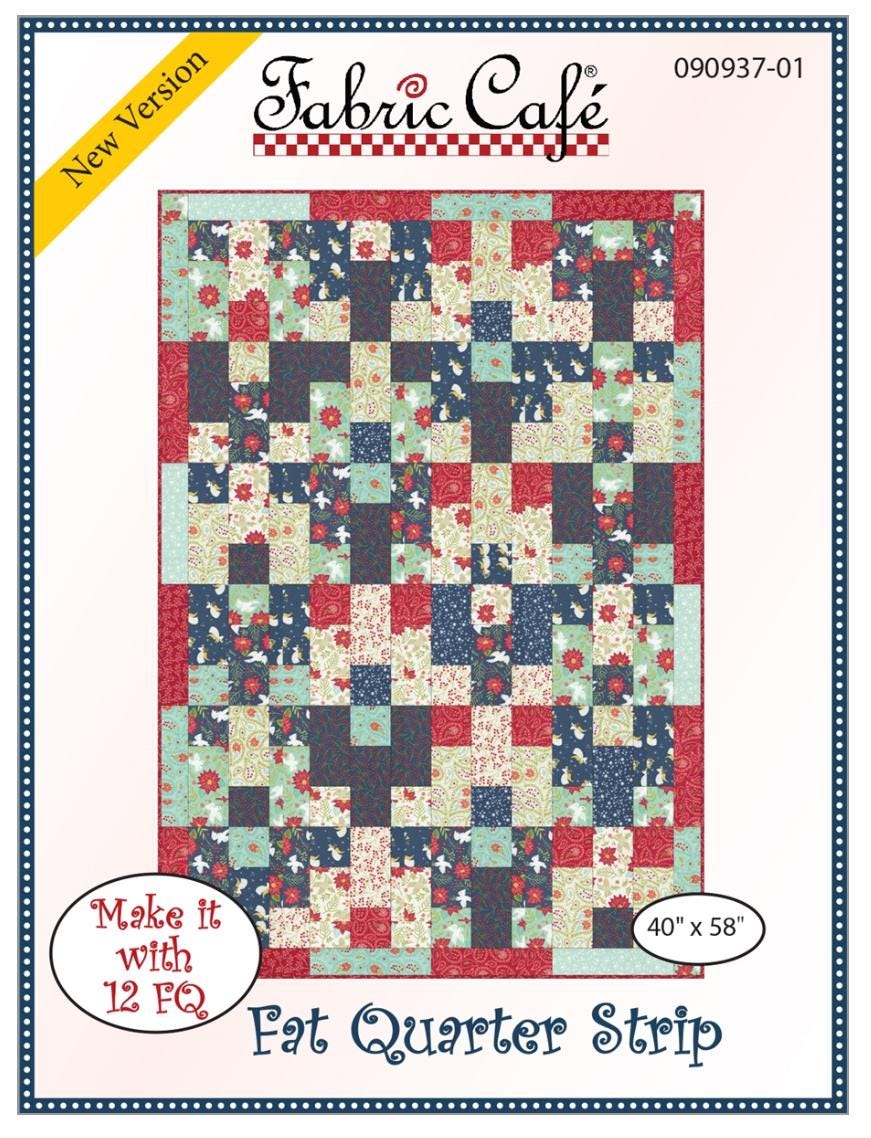 Fabric Cafe Fat Quarter Strip Quilt Pattern - Quilt Pattern - Fabric Cafe Pattern