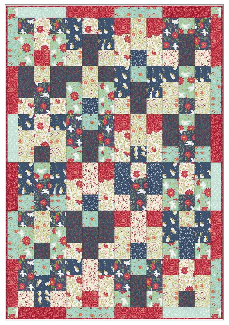 Fabric Cafe Fat Quarter Strip Quilt Pattern - Quilt Pattern - Fabric Cafe Pattern