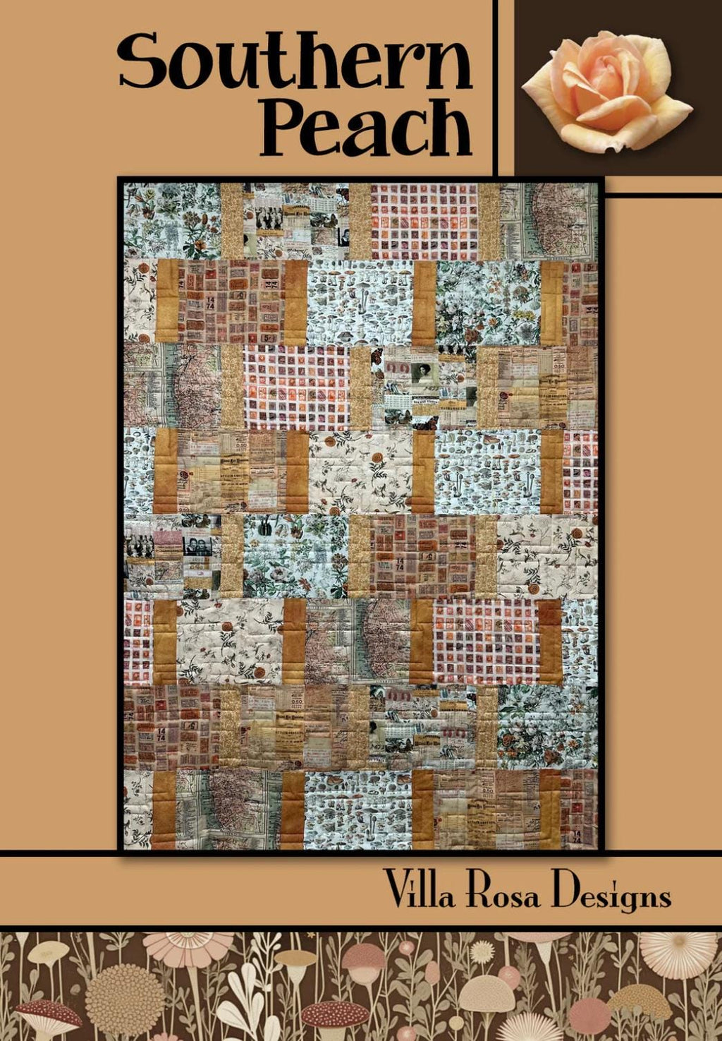 Villa Rosa Designs Southern Peach pattern - fat quarter quilt pattern - villa rosa - fat quarter pattern