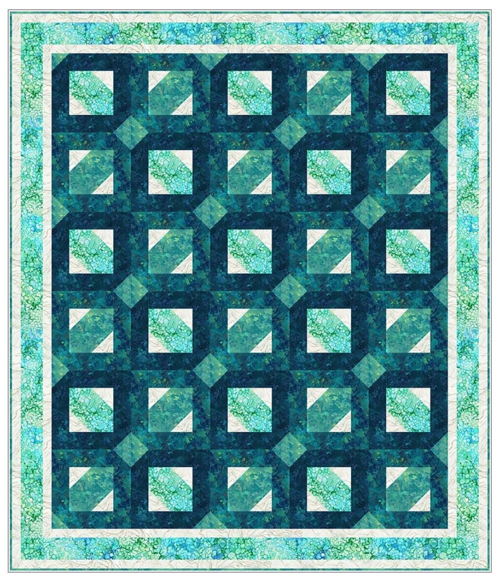 Fabric Cafe Passage Pattern 5 Yard Quilt Pattern - Passage Pattern - Quilt Pattern - Fabric Cafe Pattern - 5 yard quilts