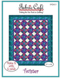 Fabric Cafe Twister 5 Yard Quilt Pattern - Twister  Pattern - Quilt Pattern - Fabric Cafe Pattern - 5 yard quilts