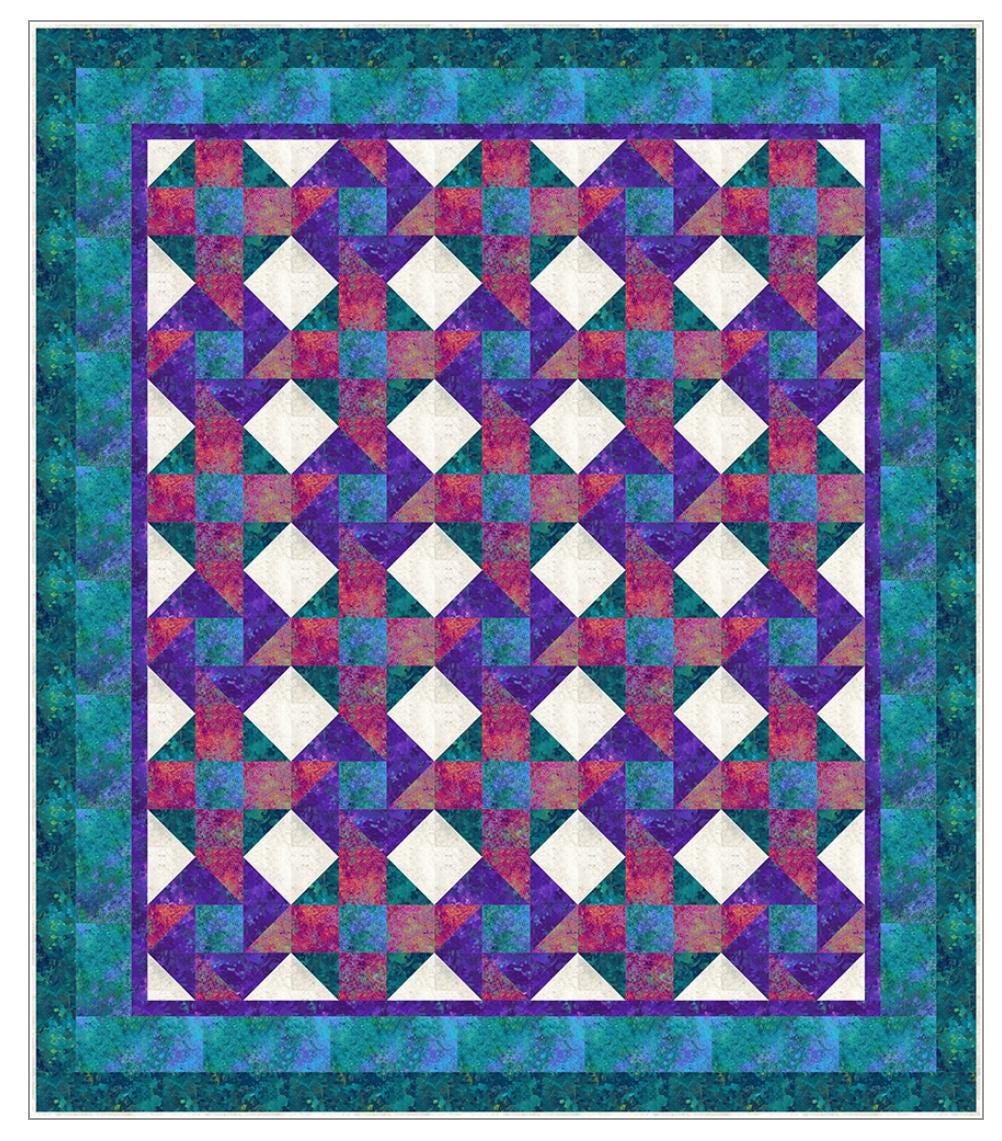 Fabric Cafe Twister 5 Yard Quilt Pattern - Twister  Pattern - Quilt Pattern - Fabric Cafe Pattern - 5 yard quilts