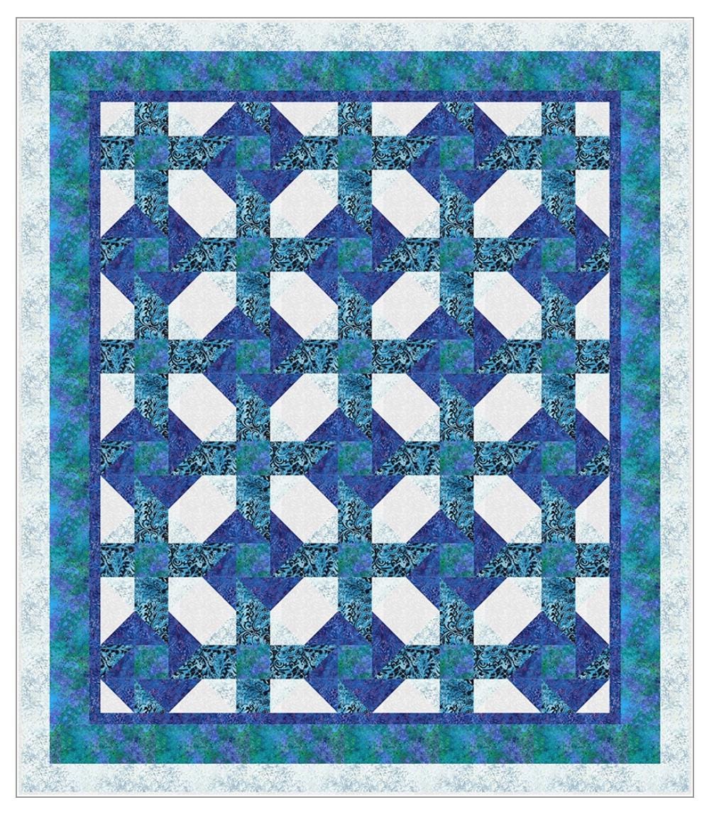 Fabric Cafe Twister 5 Yard Quilt Pattern - Twister  Pattern - Quilt Pattern - Fabric Cafe Pattern - 5 yard quilts