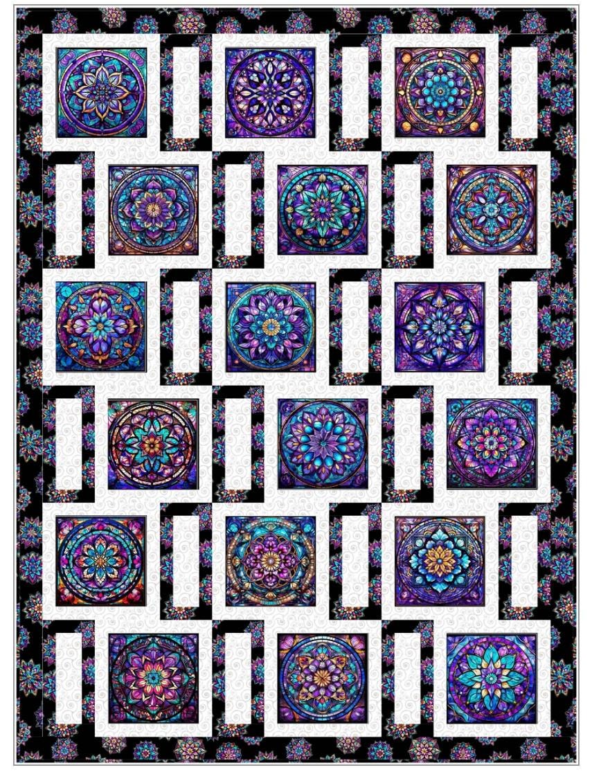Fabric Cafe Streetcar Pattern  3 Yard Quilt Pattern - Windmill Pattern - Quilt Pattern - Fabric Cafe Pattern - 3 yard quilts