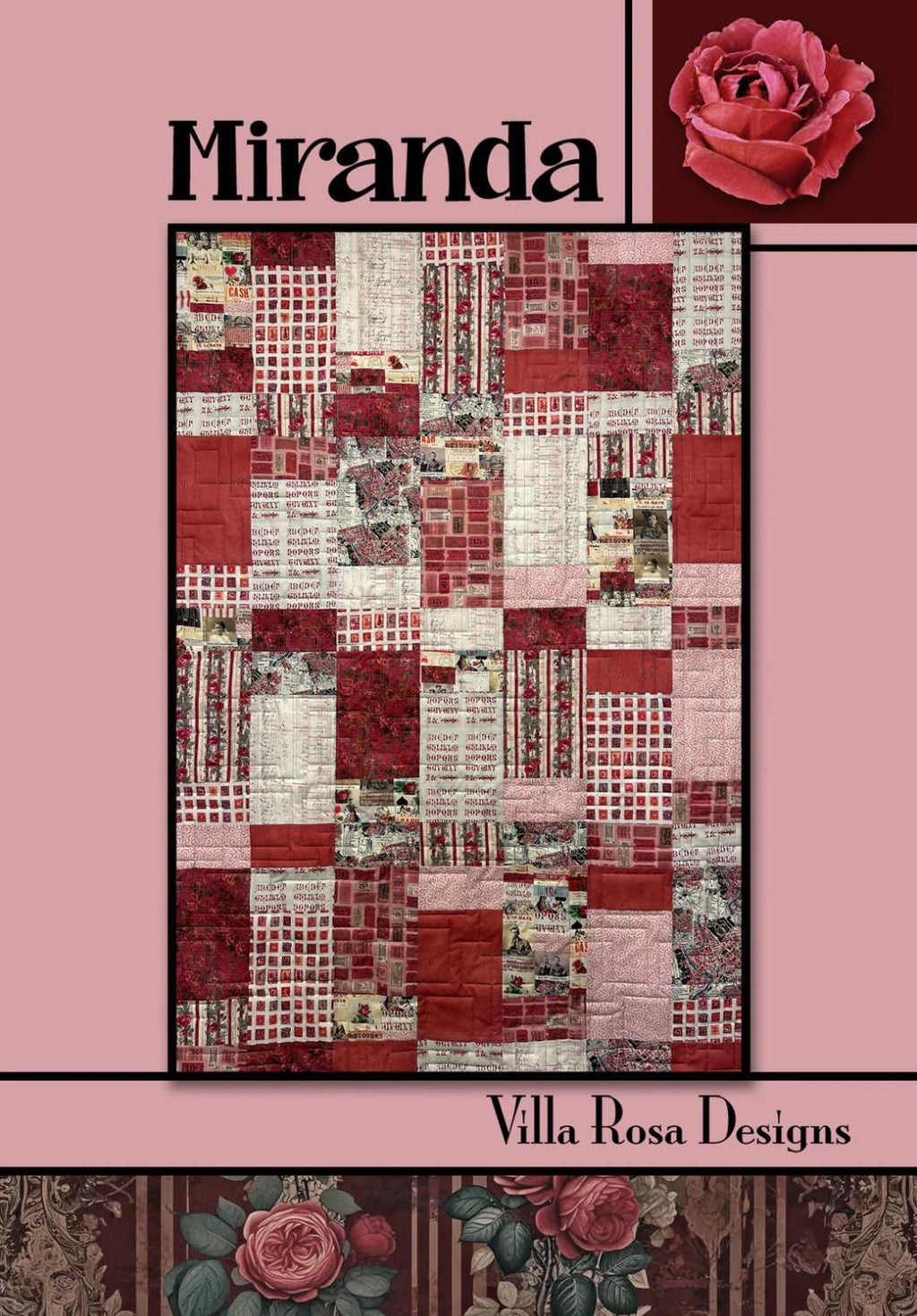 Villa Rosa Designs Miranda pattern - fat quarter quilt pattern - villa rosa - layer cake pack pattern - fat quarter pattern