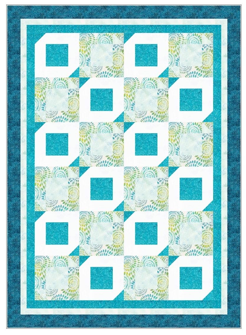 Fabric Cafe Velocity 5 Yard Quilt Pattern - Velocity Pattern - Quilt Pattern - Fabric Cafe Pattern - 5 yard quilts