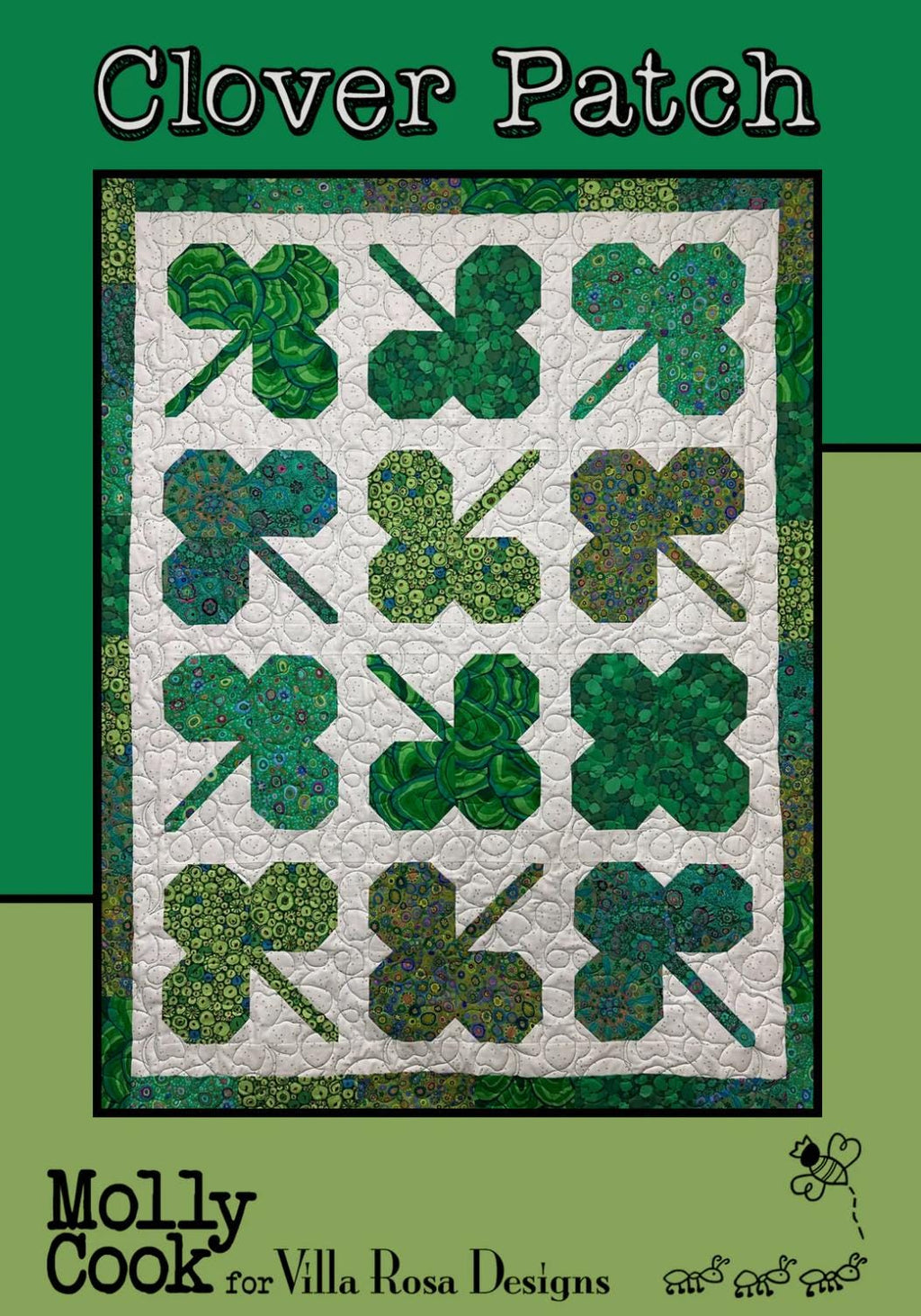 Villa Rosa Designs Clover Patch pattern - fat quarter quilt pattern - villa rosa