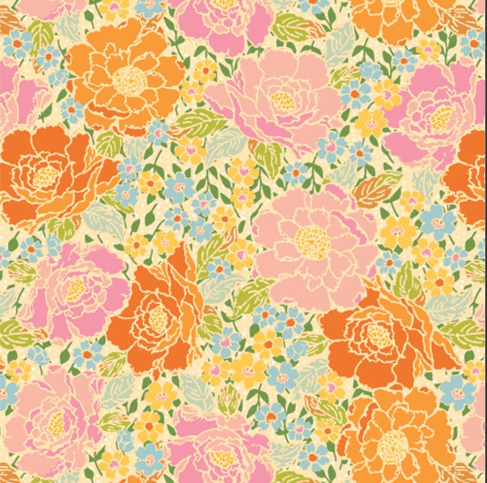 IN STOCK Art Gallery Marigold - FQ Fabric Wonders Designed  by Maureen Cracknell Fat Quarter Bundle - floral Fat Quarters