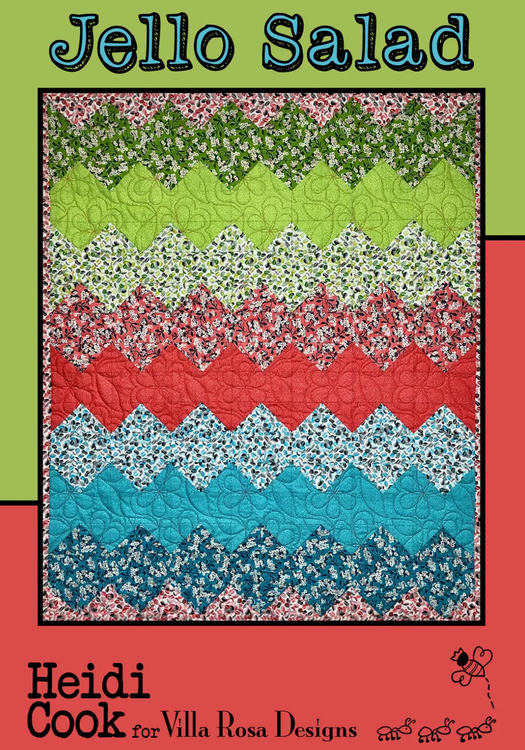 Villa Rosa Designs Jello Salad pattern - fat quarter quilt pattern - villa rosa