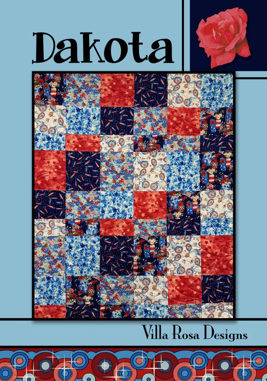 Villa Rosa Designs Dakota pattern - fat quarter quilt pattern - villa rosa
