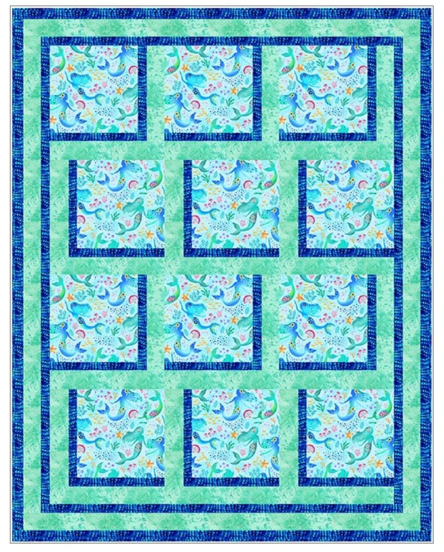 Fabric Cafe Bold Blocks Pattern 3 Yard Quilt Pattern - Quilt Pattern - Fabric Cafe Pattern - 3 yard quilts