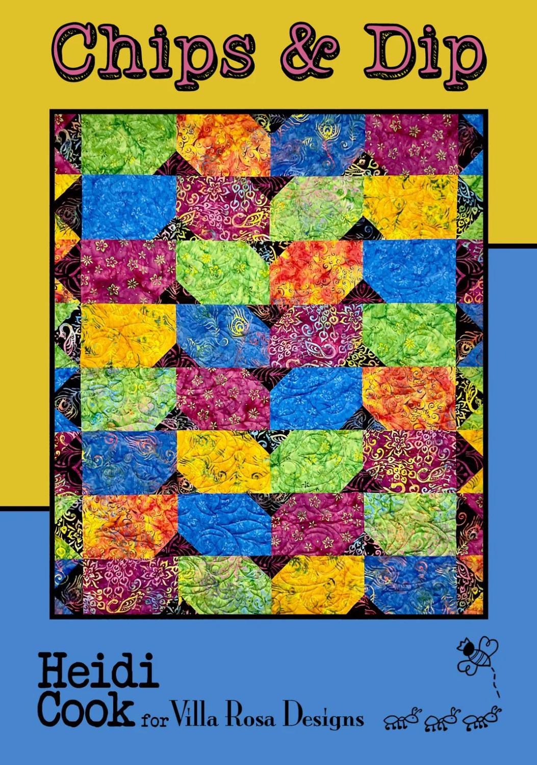 Villa Rosa Designs Chips and Dip pattern - fat quarter quilt pattern - villa rosa - layer cake pack pattern - fat quarter pattern