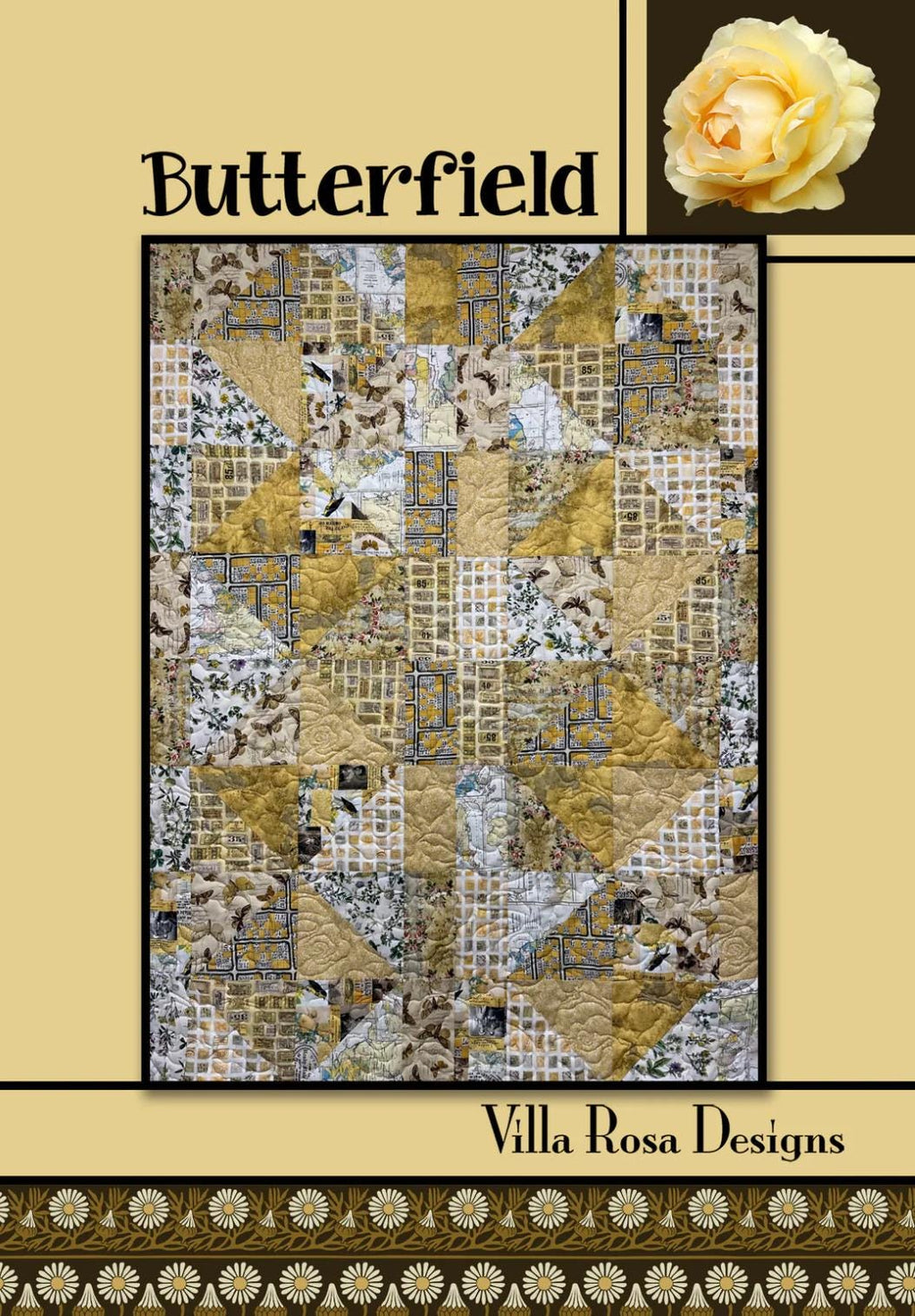 Villa Rosa Designs Butterfield pattern - fat quarter quilt pattern - villa rosa