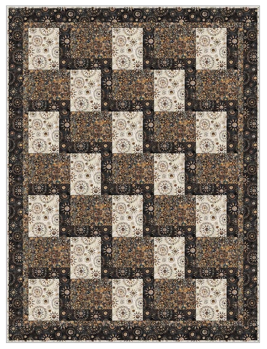 Fabric Cafe Stepping Up Pattern 3 Yard Quilt Pattern - Quilt Pattern - Fabric Cafe Pattern - 3 yard quilts