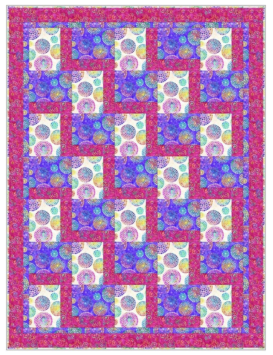 Fabric Cafe Stepping Up Pattern 3 Yard Quilt Pattern - Quilt Pattern - Fabric Cafe Pattern - 3 yard quilts