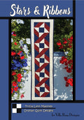 Villa Rosa Designs Stars and Ribbons pattern - patriotic quilt pattern - villa rosa - charm pack pattern - tablerunner pattern