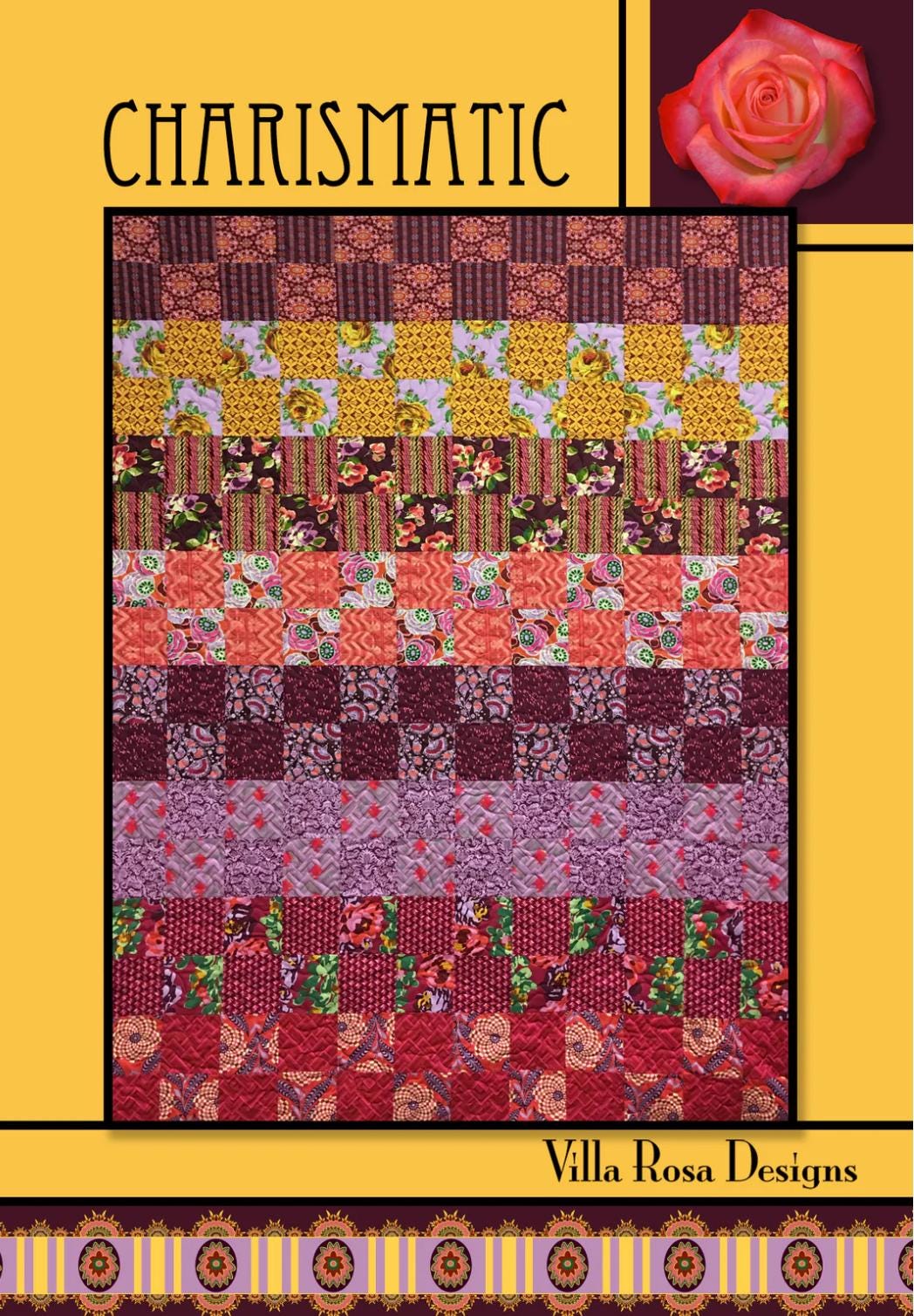 Villa Rosa Designs Charismatic pattern - quilt pattern - villa rosa - paper pattern - fat quarter pattern