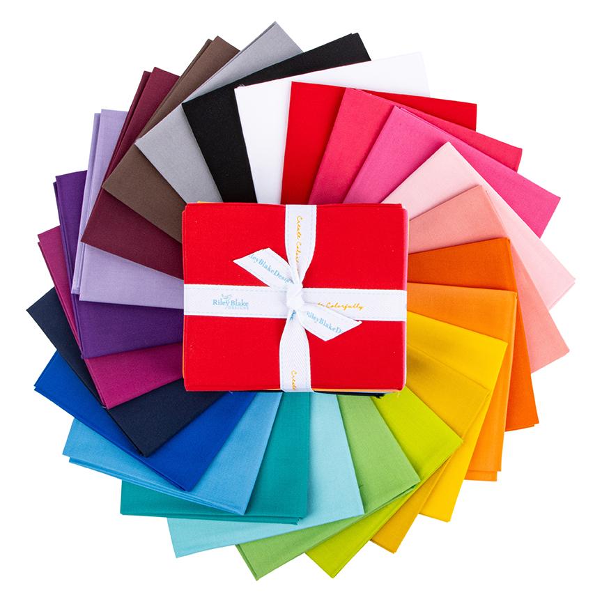PREORDER Riley Blake Confetti Cotton Rainbow Fat Quarter Bundle - confetti cotton Fat Quarters - Riley Blake fat quarter Bundle -