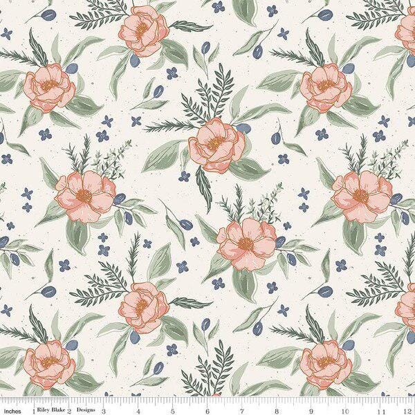 IN STOCK Riley Blake Olive Grove Rolie Polie - 2.5 inch strips - quilting jelly rolls - floral jelly roll- floral fabric - spring