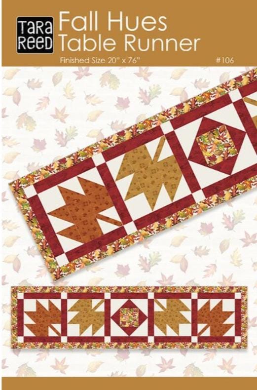 Tara Reed Fall Hues Table Runner Pattern - fall tablerunner pattern