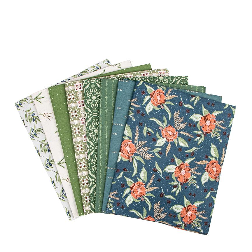 PREORDER Riley Blake Olive Grove 8 piece Mini Fat Quarter Bundle - floral fabric - floral Fat Quarters - Riley Blake fat quarter Bundle -