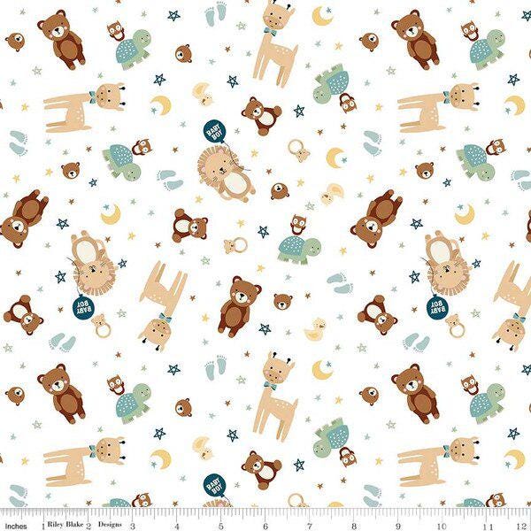 PREORDER Riley Blake Baby Boy Fat Quarter Bundle - baby fabric - baby boy fat quarters