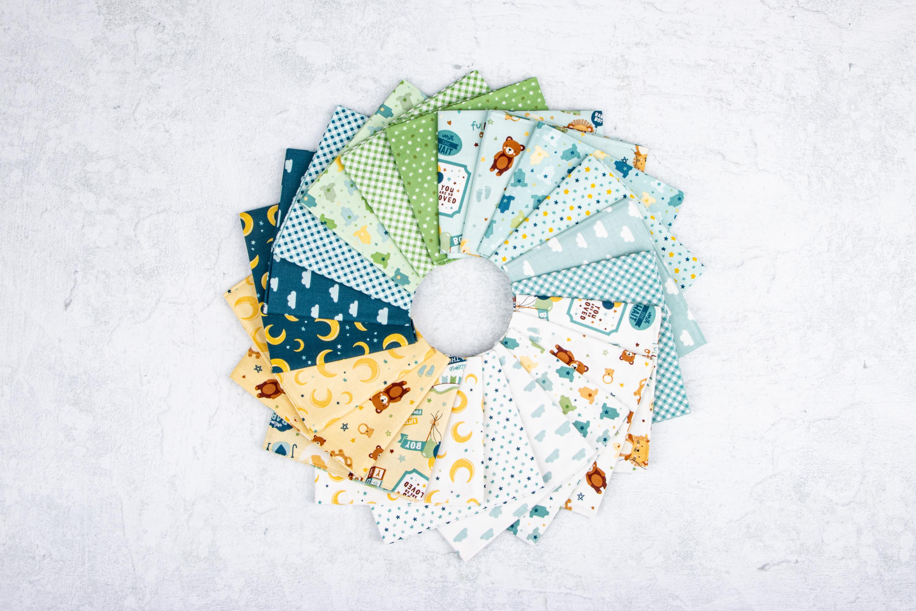 PREORDER Riley Blake Baby Boy Fat Quarter Bundle - baby fabric - baby boy fat quarters