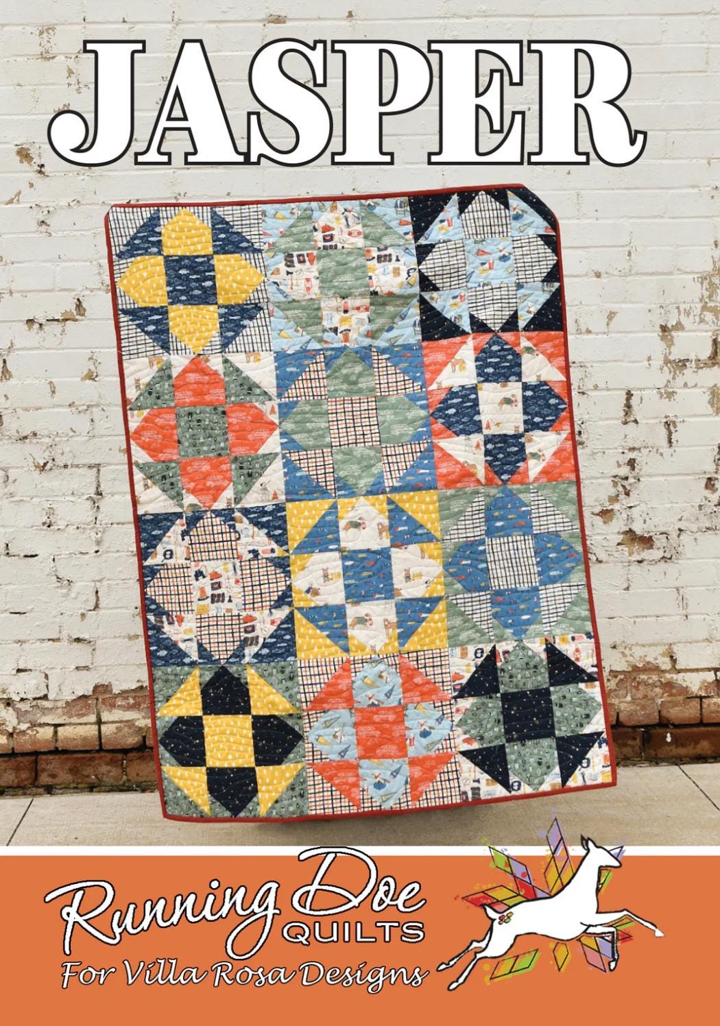 Villa Rosa Designs Jasper  pattern - fat quarter quilt pattern - villa rosa - Jasper quilt pattern