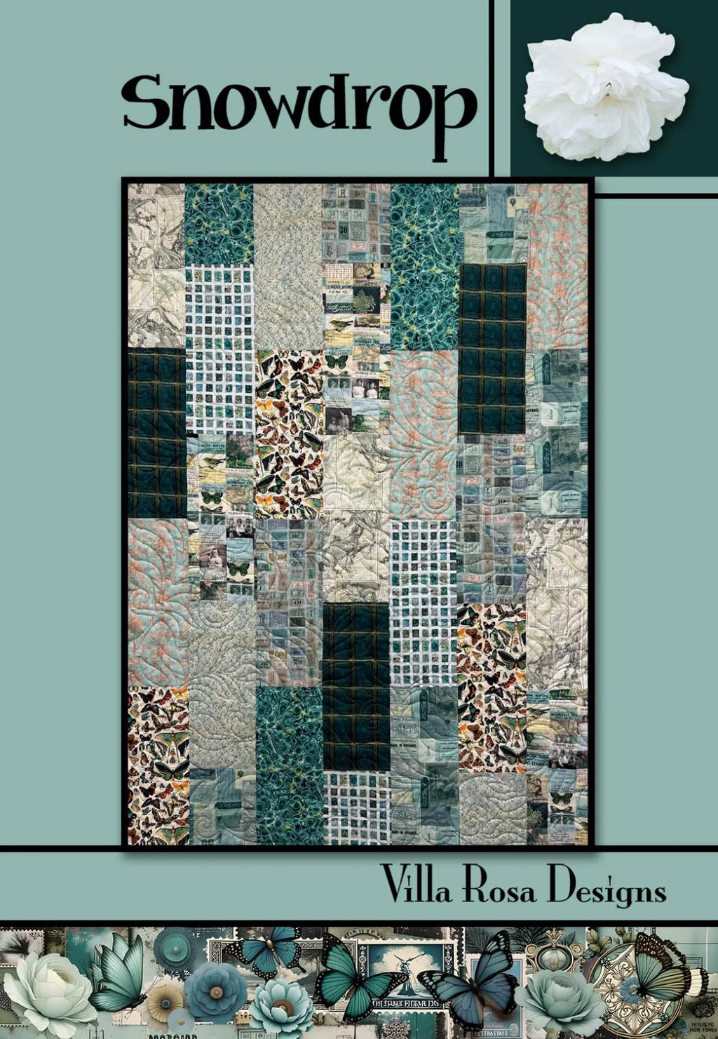 Villa Rosa Designs Snowdrop pattern - fat quarter quilt pattern - villa rosa