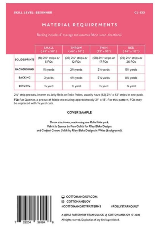 Cotton and Joy Rolly Stack Quilt Pattern
