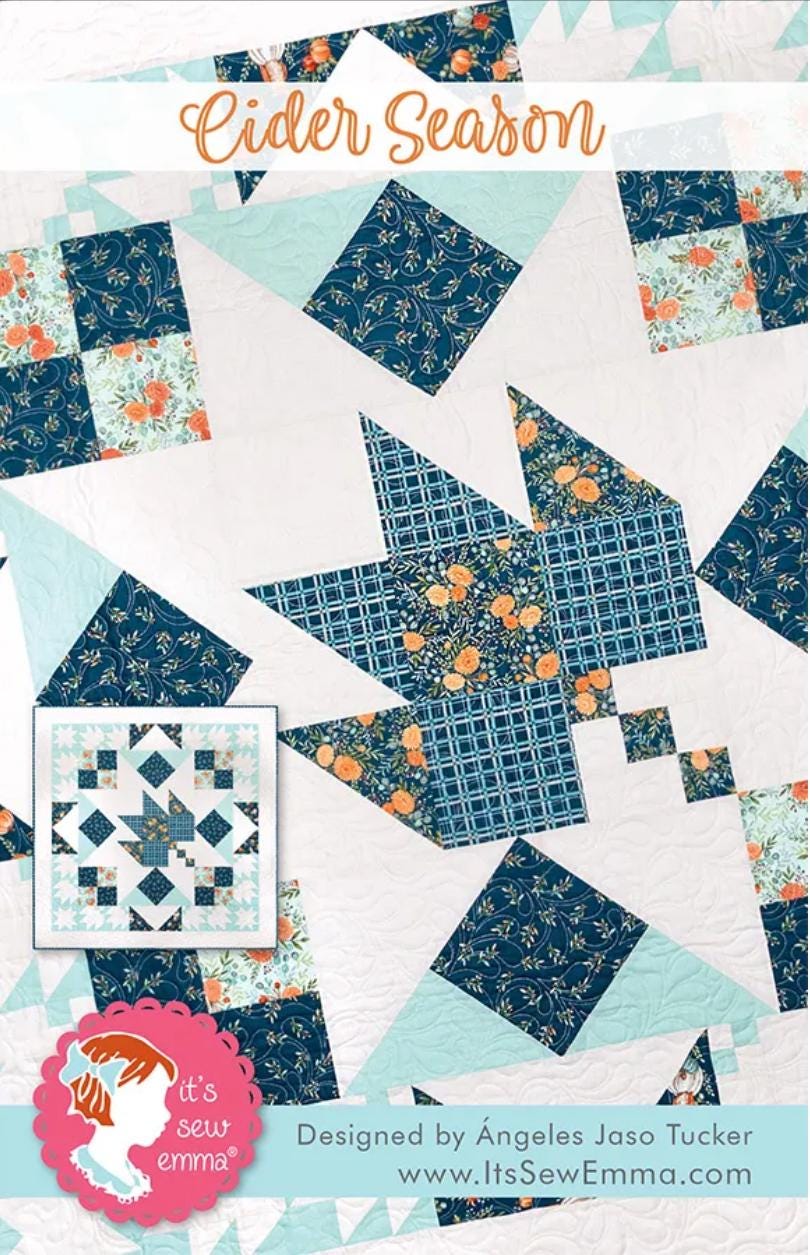 It’s so Emma Cider Season Quilt pattern - fat quarter pattern - little P quilt pattern