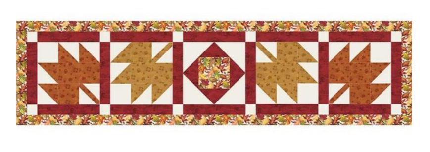Tara Reed Fall Hues Table Runner Pattern - fall tablerunner pattern