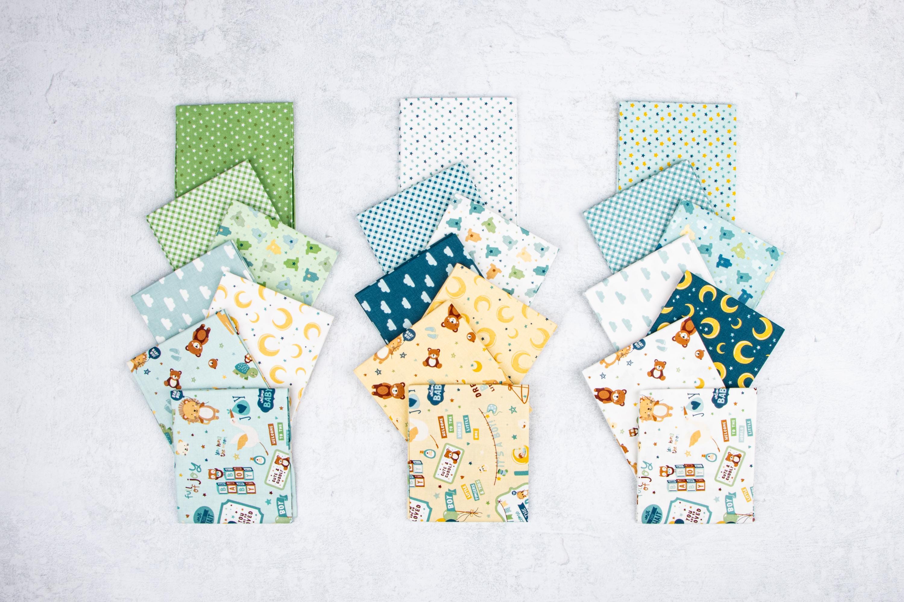 PREORDER Riley Blake Baby Boy Fat Quarter Bundle - baby fabric - baby boy fat quarters