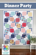 A Bright Corner Dinner Party Quilt Pattern - fat quarter pattern - beginner quilt pattern